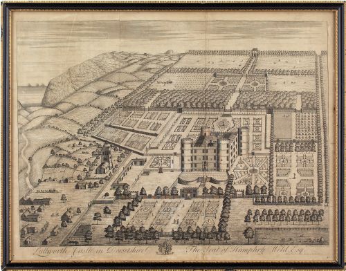 Early 18th-century Engraving, Lulworth Castle in Dorsetshire, the Seat of Humphry Weld - Antique Engraving