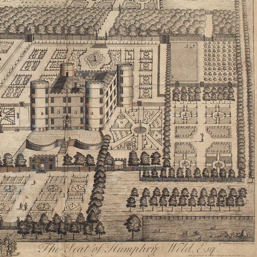 fig 2. Early 18th-Century Engraving, Lulworth Castle in Dorsetshire, The Seat of Humphry Weld - Antique Engraving