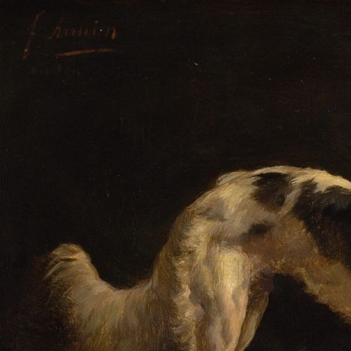 fig 3. Achim Von Arnim-Bärwalde, Borzoi - Antique Oil Painting
