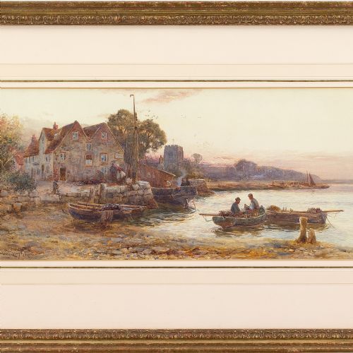 fig 2. Walter Stuart Lloyd, Wooten Creek, Isle Of Wight - Large Antique Watercolour