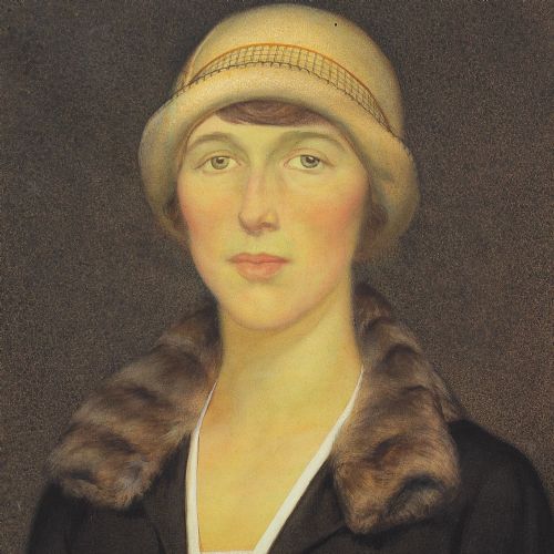 fig 2. Edward Ridley, 1920s Portrait Of A Woman - Antique Watercolour