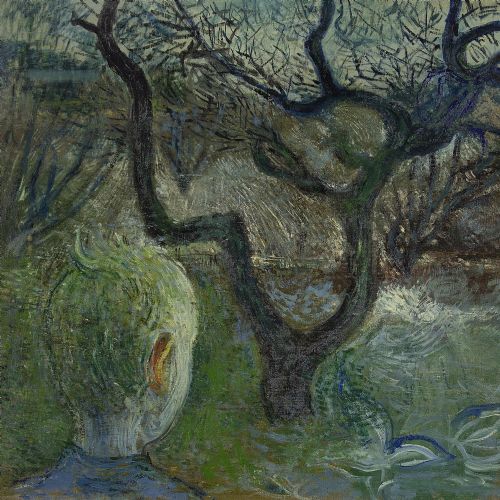 fig 2. Kay Christensen, The Hunter’s House - Vintage Oil Painting