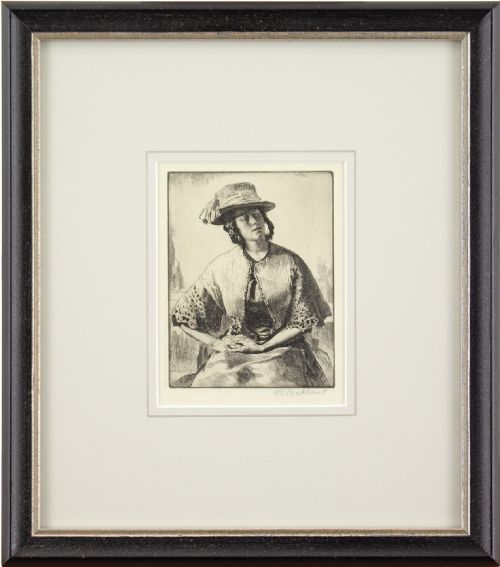 Gerald Leslie Brockhurst, Elizabeth (Anaïs) - Antique Etching