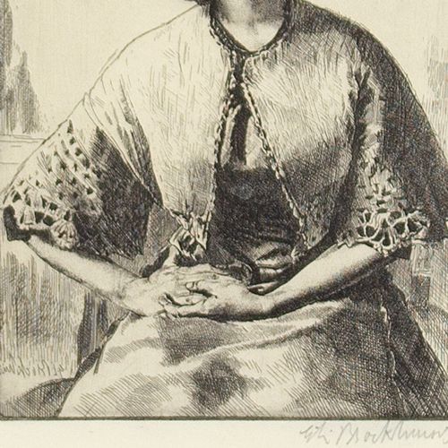 fig 5. Gerald Leslie Brockhurst, Elizabeth (Anaïs) - Antique Etching