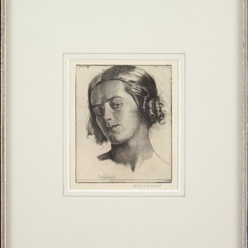 fig 1. Gerald Leslie Brockhurst, Nadia - Antique Etching