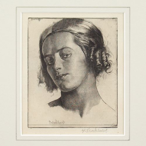 fig 2. Gerald Leslie Brockhurst, Nadia - Antique Etching