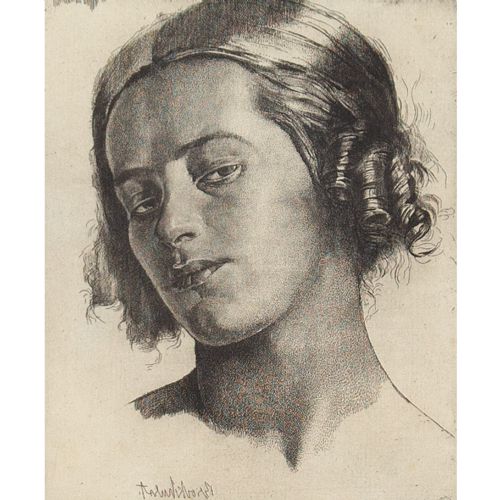 fig 5. Gerald Leslie Brockhurst, Nadia - Antique Etching