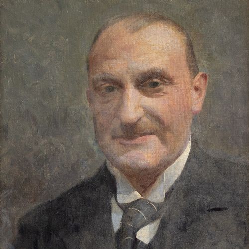 fig 2. Peter Mønsted, Portrait Of Aage Jørgensen - Antique Oil Painting