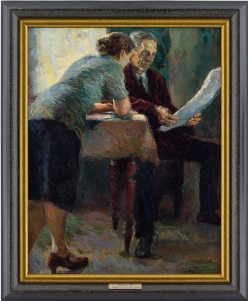 Leo Bekessy, the Daily News - Vintage Oil Painting