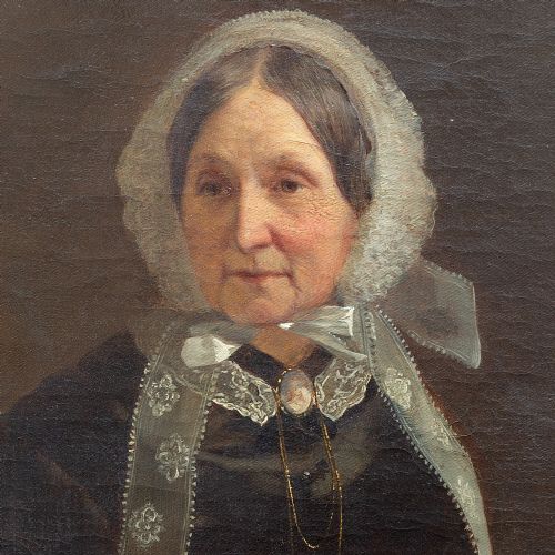 fig 2. Edwin Williams, Portrait Of Mary Anne Boyce - Antique Oil Painting