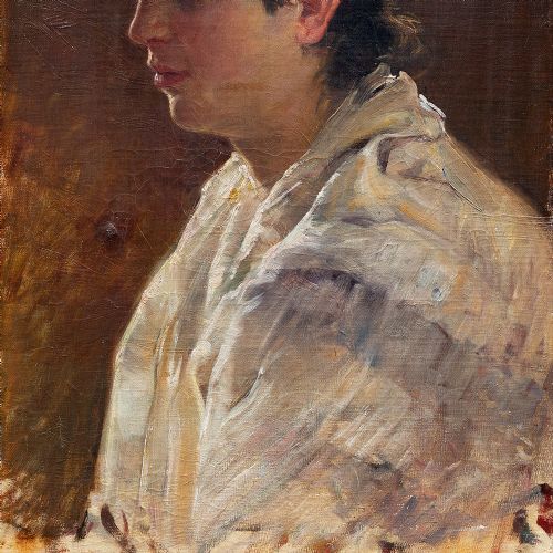 fig 2. Early 20th-Century, Portrait Of A Woman - Antique Oil Painting