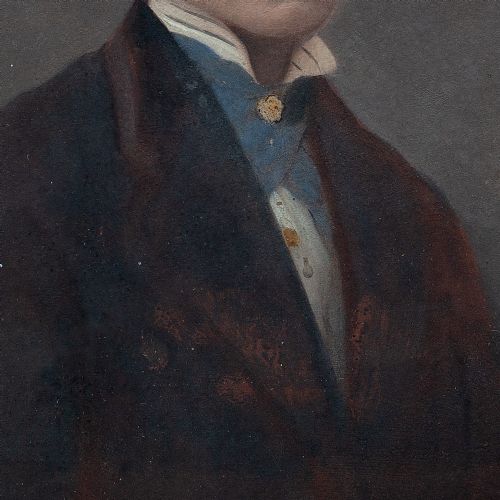 fig 2. 19th-Century Portrait Of Alfred Little Couch RN - Antique Pastel