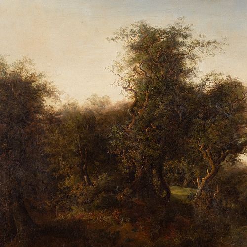 fig 2. Early 19th-Century Danish School Landscape With Fjord - Antique Oil Painting