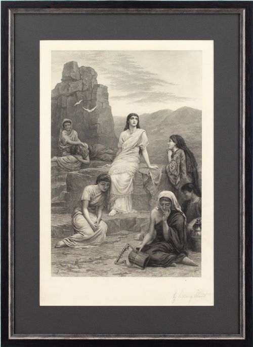 George Sidney Hunt After Edwin Long Ra, in the Wilderness - Antique Engraving