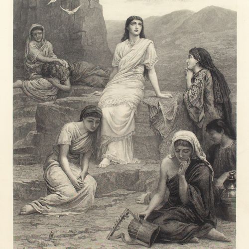 fig 3. George Sidney Hunt After Edwin Long RA, In the Wilderness - Antique Engraving 