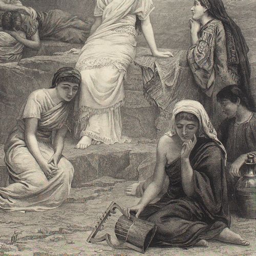 fig 6. George Sidney Hunt After Edwin Long RA, In the Wilderness - Antique Engraving 