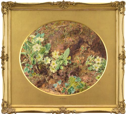William Henry Hunt Ows, Still Life with Primroses - Antique Watercolour