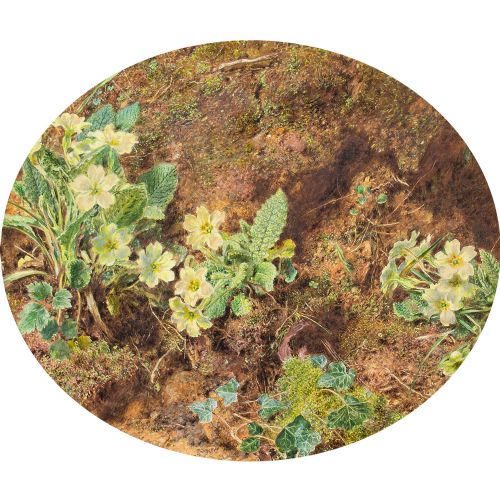 fig 1. William Henry Hunt OWS, Still Life With Primroses - Antique Watercolour