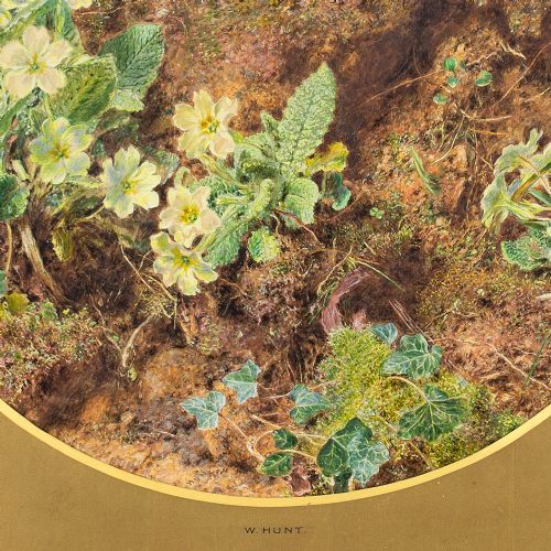 fig 5. William Henry Hunt OWS, Still Life With Primroses - Antique Watercolour