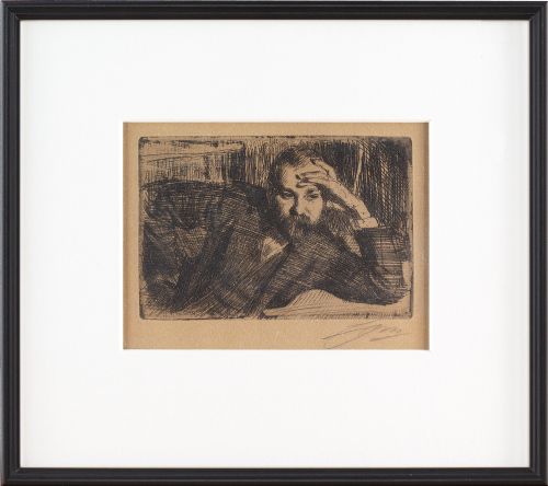 Anders Zorn, Portrait of Fredrik Martin - Antique Etching