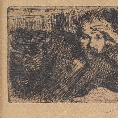 fig 2. Anders Zorn, Portrait Of Fredrik Martin - Antique Etching