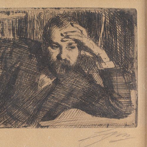 fig 3. Anders Zorn, Portrait Of Fredrik Martin - Antique Etching