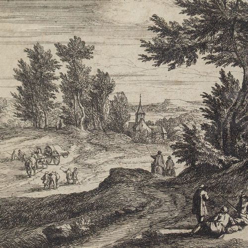 fig 3. Adriaen Frans Boudewyns After Adam-François Van Der Meulen - Antique Etching