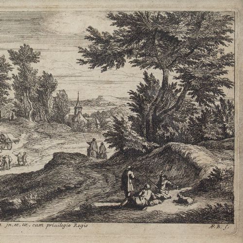 fig 4. Adriaen Frans Boudewyns After Adam-François Van Der Meulen - Antique Etching
