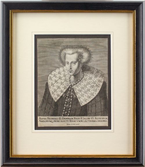 Pieter De Jode the Elder, Anne of Denmark - Antique Engraving