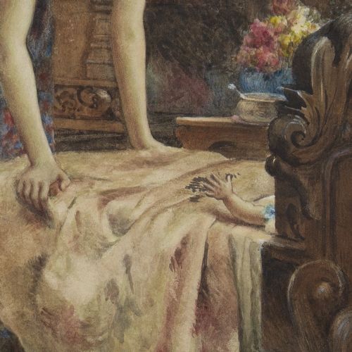 fig 2. Maude Goodman, You Darling! - Antique Watercolour