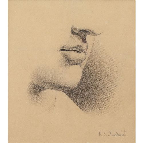 fig 1. C. S. Rundquist, Late 19th-Century Academic Study - Antique Drawing