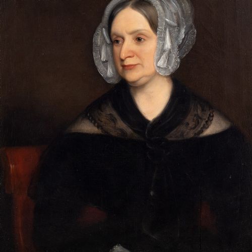fig 1. Mid-19th-Century English School Portrait Of A Lady - Antique Oil Painting