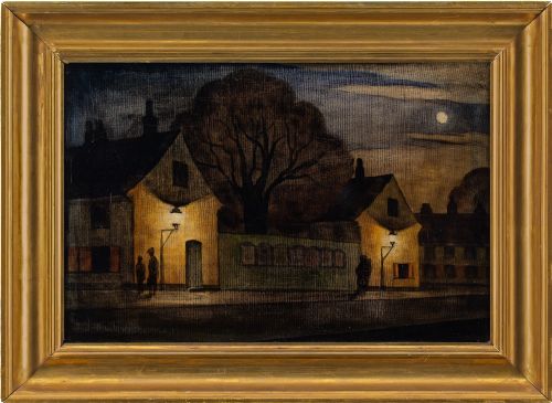 Harald Engman, Nyboder - Vintage Oil Painting