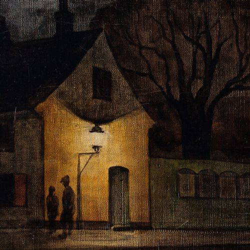 fig 5. Harald Engman, Nyboder - Vintage Oil Painting