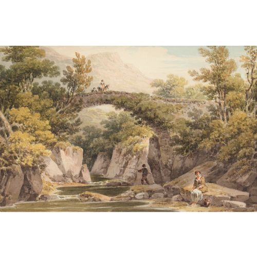 fig 1. Paul Sandby Munn RWS, Mallevy, Merioneth, North Wales - Antique Watercolour