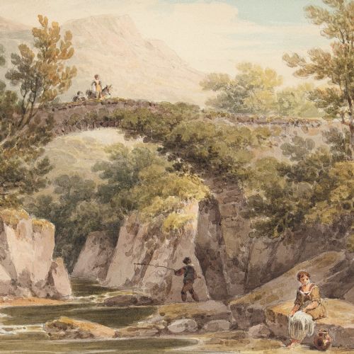 fig 3. Paul Sandby Munn RWS, Mallevy, Merioneth, North Wales - Antique Watercolour