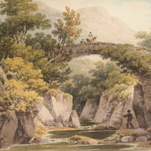 fig 4. Paul Sandby Munn RWS, Mallevy, Merioneth, North Wales - Antique Watercolour