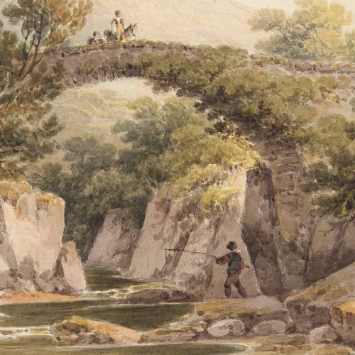 fig 5. Paul Sandby Munn RWS, Mallevy, Merioneth, North Wales - Antique Watercolour