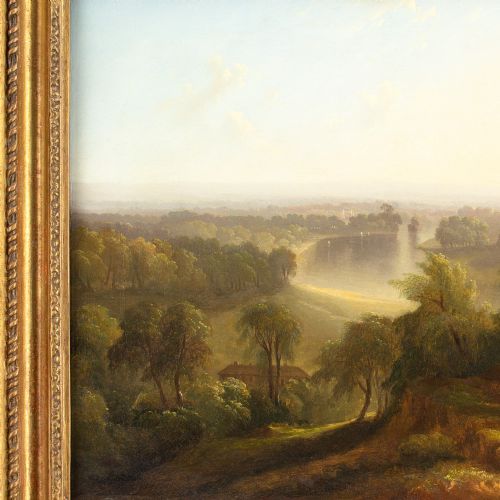 fig 3. John Martin (Circle), The Valley Of The Thames Viewed From Richmond Hill - Antique Oil Painting 
