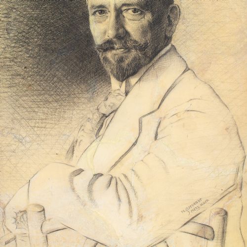 fig 1. H Schmandt, Self-Portrait - Antique Drawing