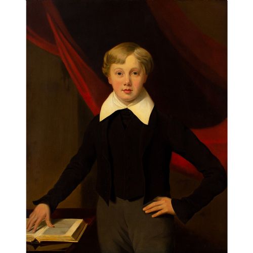 fig 1. Joseph Thraves, Portrait Of A Scholar - Antique Oil Painting