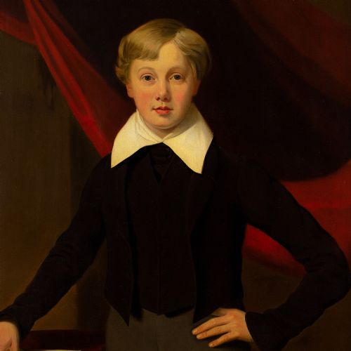 fig 3. Joseph Thraves, Portrait Of A Scholar - Antique Oil Painting