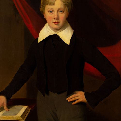 fig 4. Joseph Thraves, Portrait Of A Scholar - Antique Oil Painting