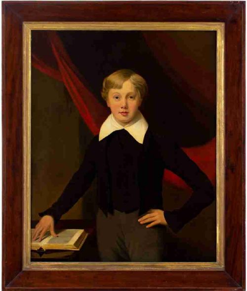 Joseph Thraves, Portrait Of A Scholar - Antique Oil Painting 