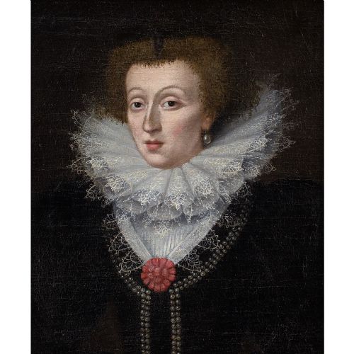 fig 3. Marcus Geeraerts the Younger (Circle), Late 16th-Century Portrait Of An English Lady - Antique Oil Painting