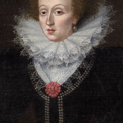 fig 1. Marcus Geeraerts the Younger (Circle), Late 16th-Century Portrait Of An English Lady - Antique Oil Painting