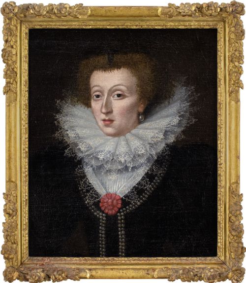 Marcus Geeraerts the Younger (Circle), Late 16th-century Portrait of an English Lady - Antique Oil Painting