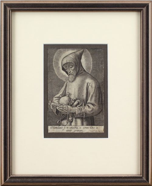 Jean Valdor After Hieronymus Wierix, Saint Francis of Assisi - Antique Engraving
