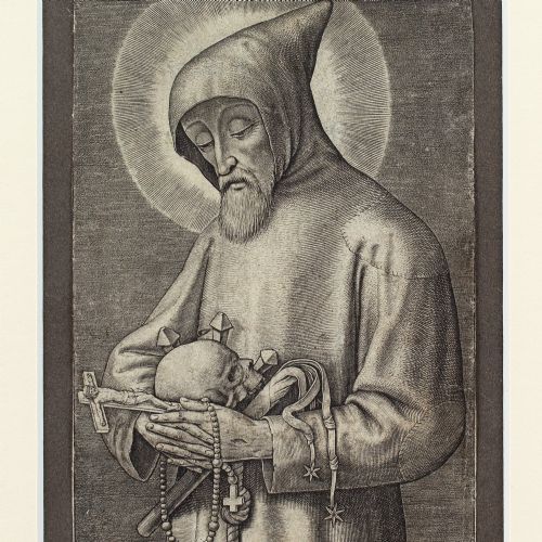 fig 3. Jean Valdor After Hieronymus Wierix, Saint Francis Of Assisi - Antique Engraving