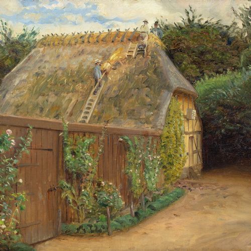 fig 2. Peter Tom-Petersen, View From Brahetrolleborg - Antique Oil Painting 